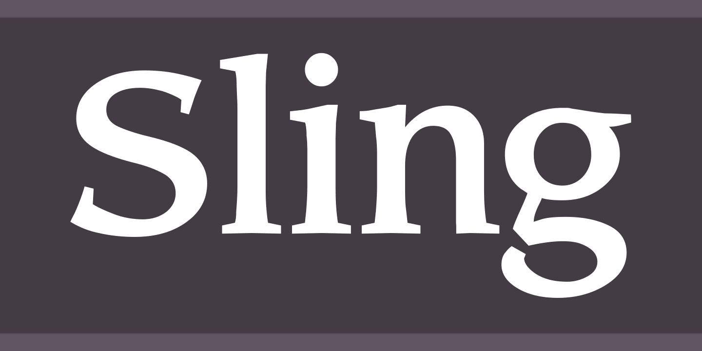 Sling Font preview